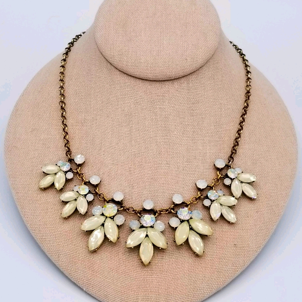 Loft Statement Necklace, Pastel Geen And Yellow Go